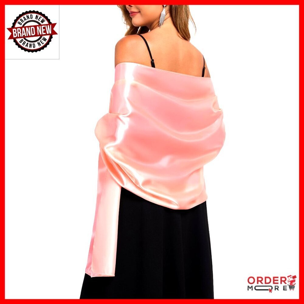 Satin Evening Shawl for Weddings Parties 79x28 Inches
